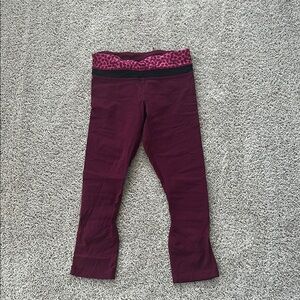 Lululemon Maroon Crop Leggings